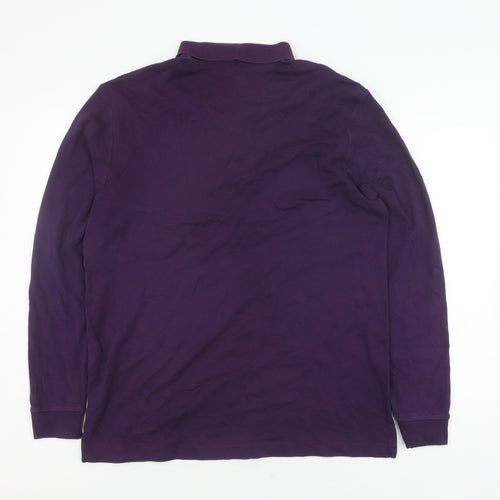 Lands' End Purple Henley Sweatshirt XL Unisex