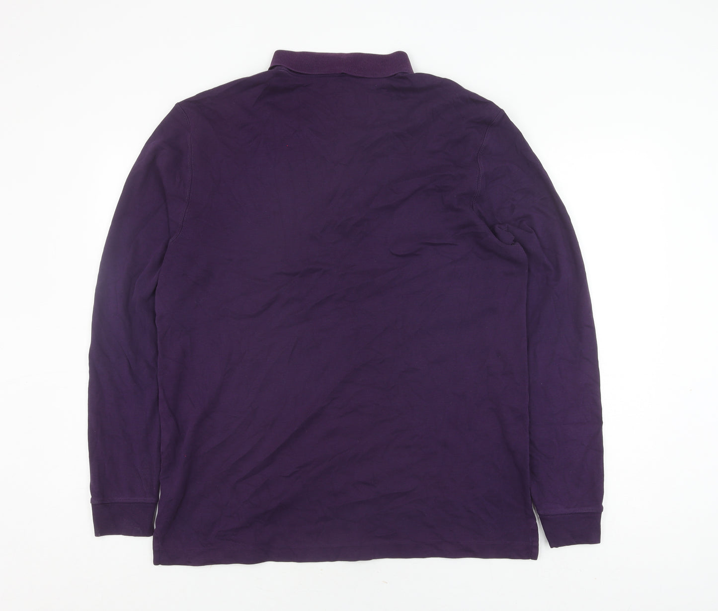 Lands' End Purple Henley Sweatshirt XL Unisex