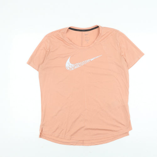 Nike Women's Orange Dri-Fit T-Shirt - Size M