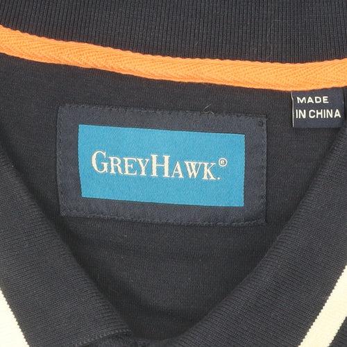 GreyHawk Men's Blue 2XL Polo Shirt with Logo
