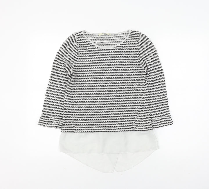 Oasis Women's Black Striped Knit Camisole Blouse XS