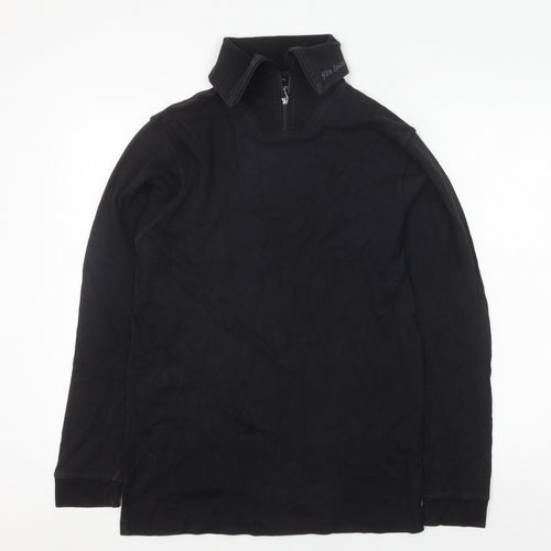 Five Seasons Black Unisex Jersey Cotton Zip Activewear Jacket M