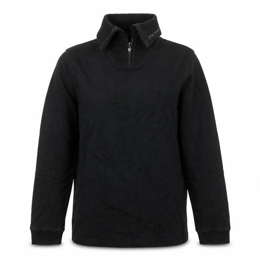 Front view of Five Seasons Black unisex jersey cotton zip activewear jacket m