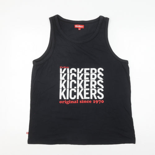 Kickers Men’s 2XL Black Sleeveless Logo T-Shirt