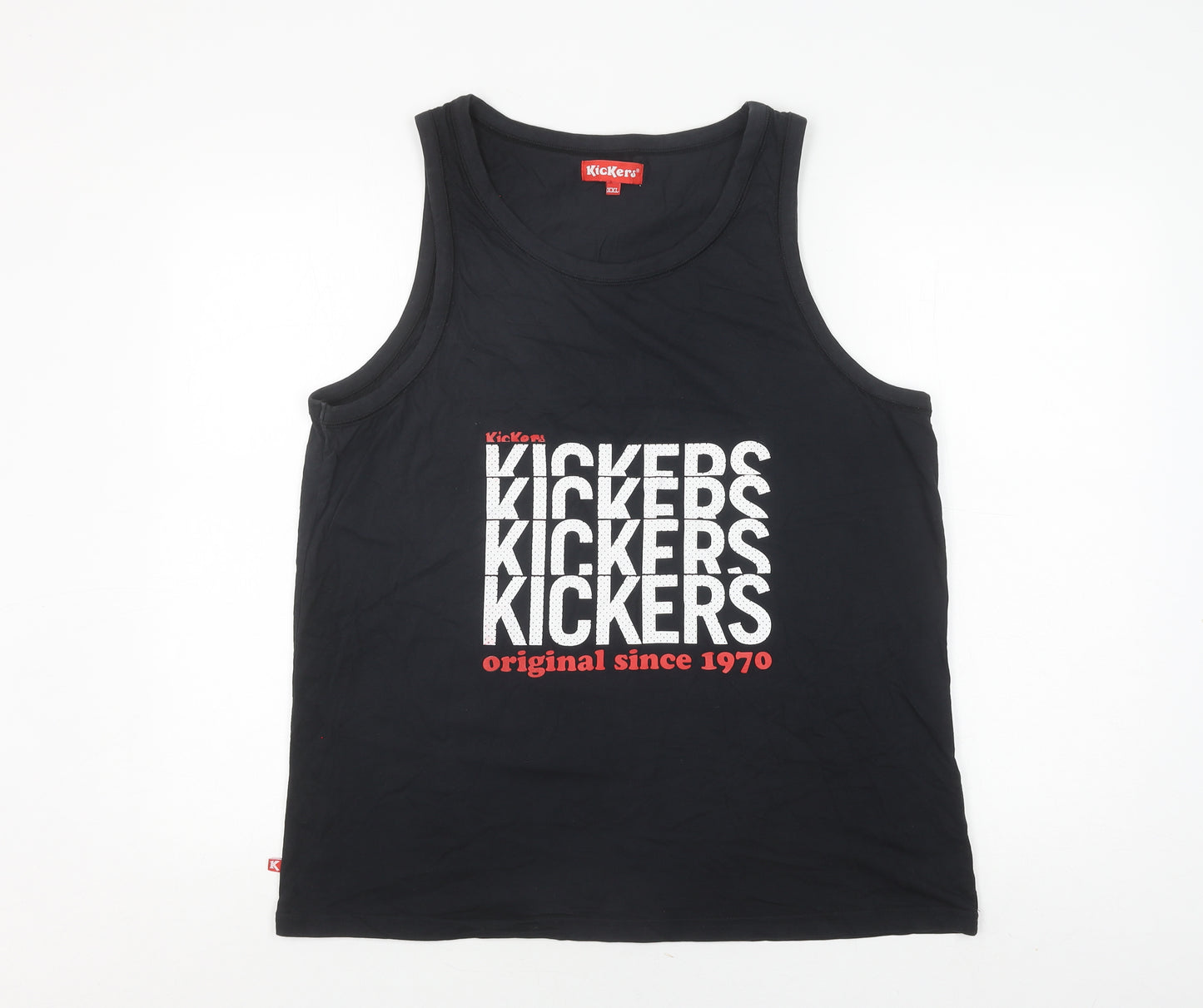 Kickers Men’s 2XL Black Sleeveless Logo T-Shirt