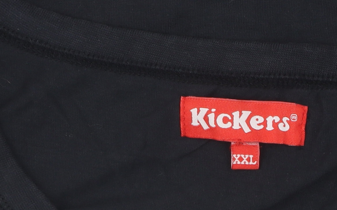 Kickers Men’s 2XL Black Sleeveless Logo T-Shirt
