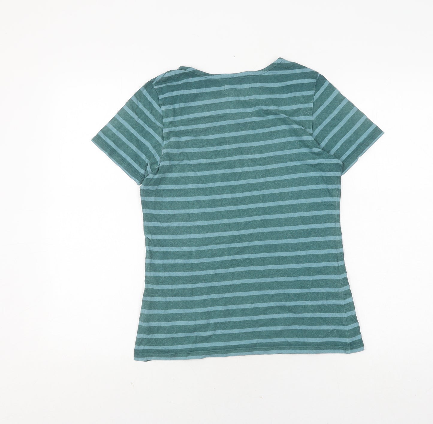 Seasalt Women's Green Striped T-Shirt, Size 10