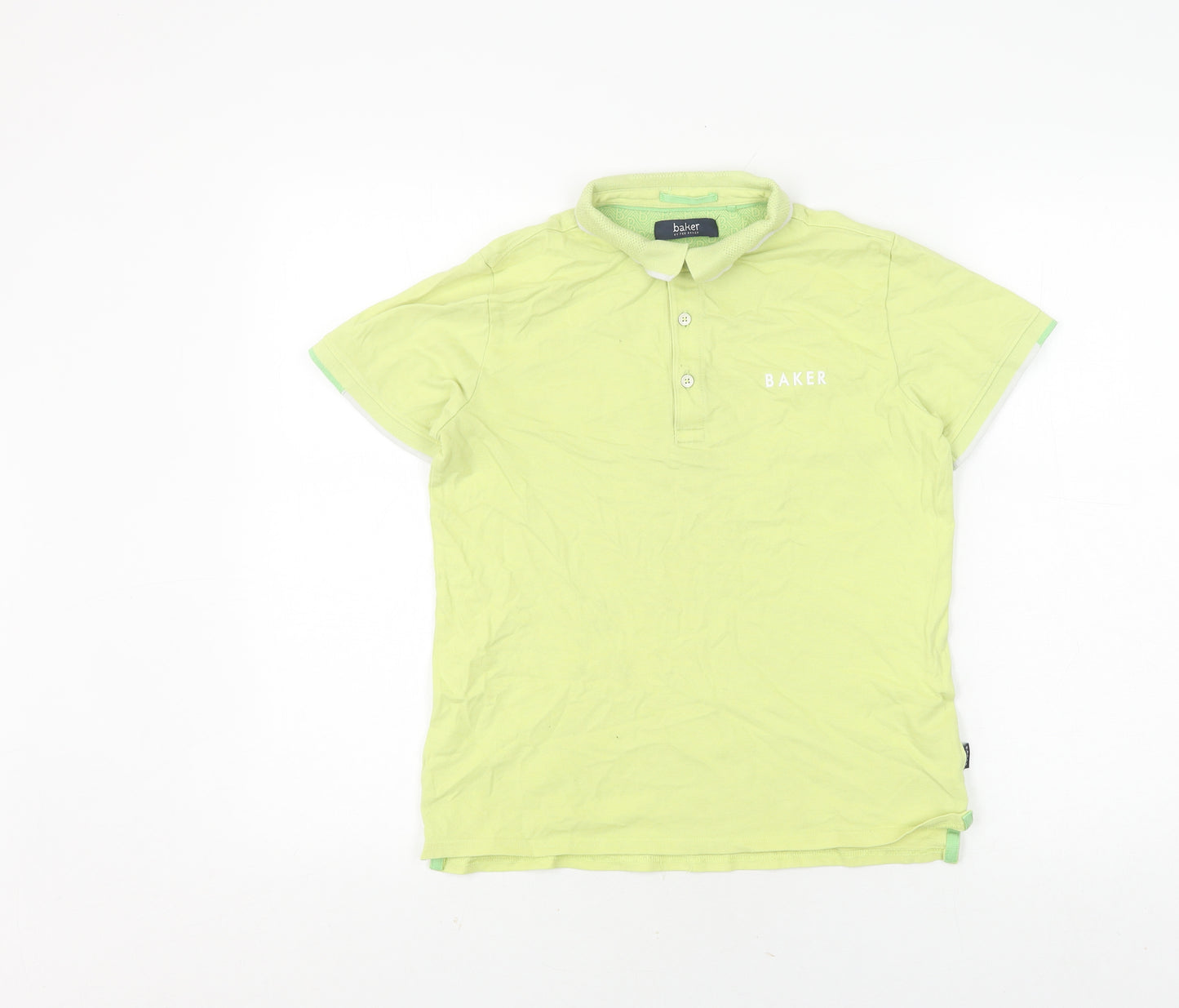 Baker by Ted Baker Boys Green Polo Shirt 12 Years Short Sleeve