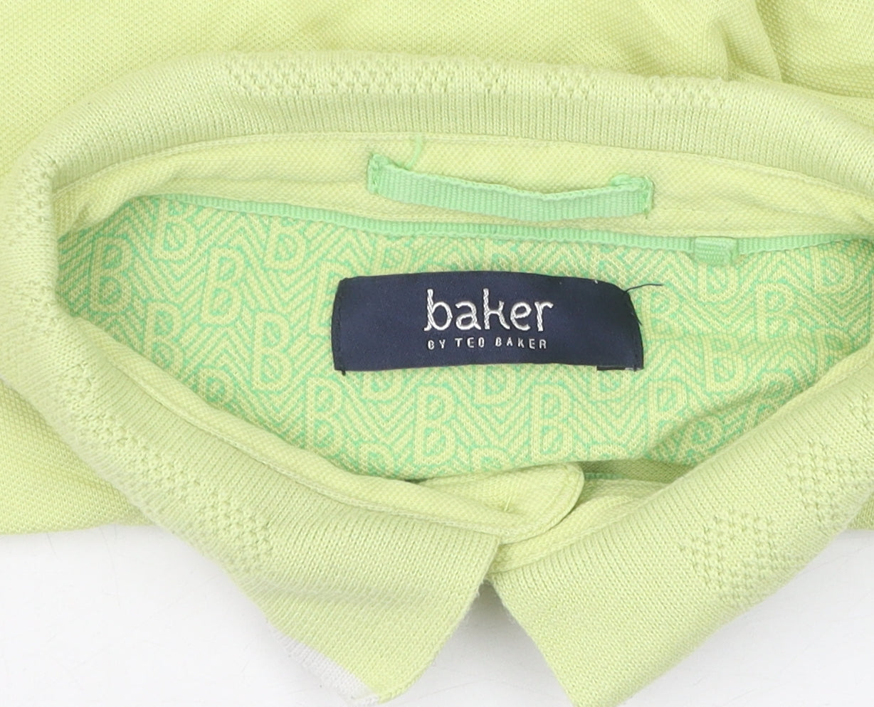 Baker by Ted Baker Boys Green Polo Shirt 12 Years Short Sleeve
