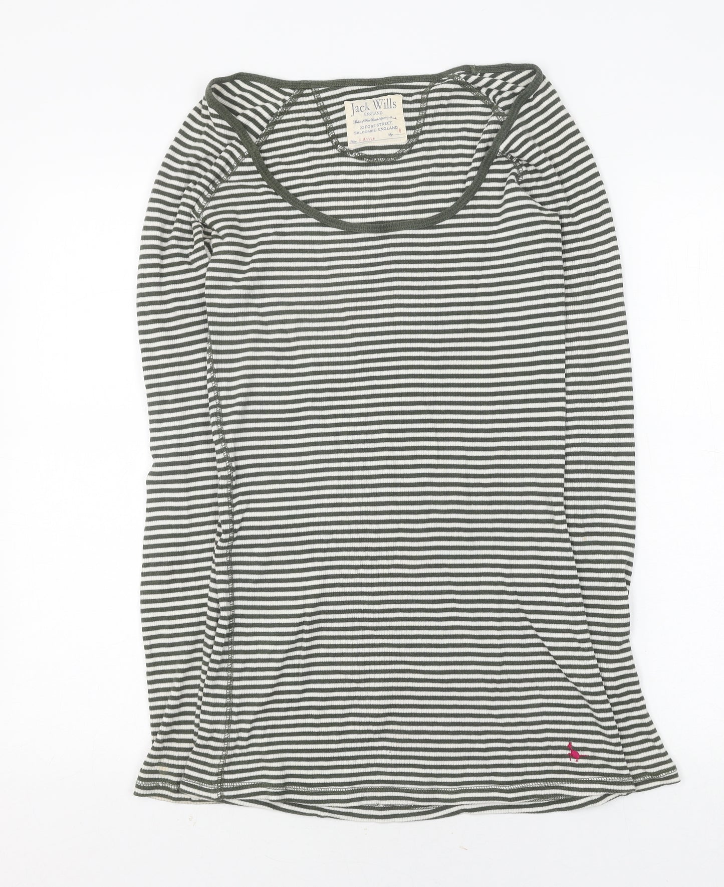 Jack Wills Womens Striped Top Size 8 Green White