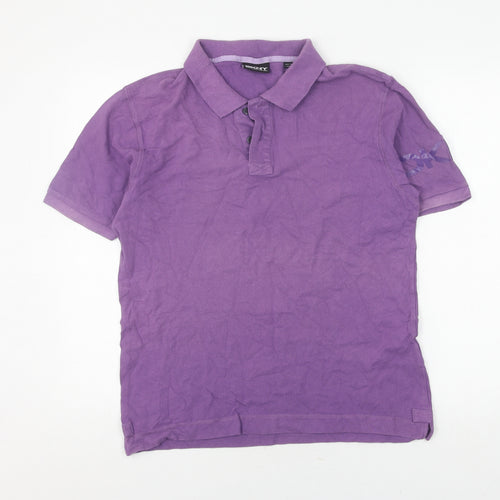 DKNY Men's Purple Polo Shirt Size L Collared Casual