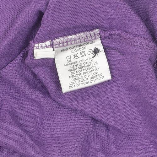 DKNY Men's Purple Polo Shirt Size L Collared Casual