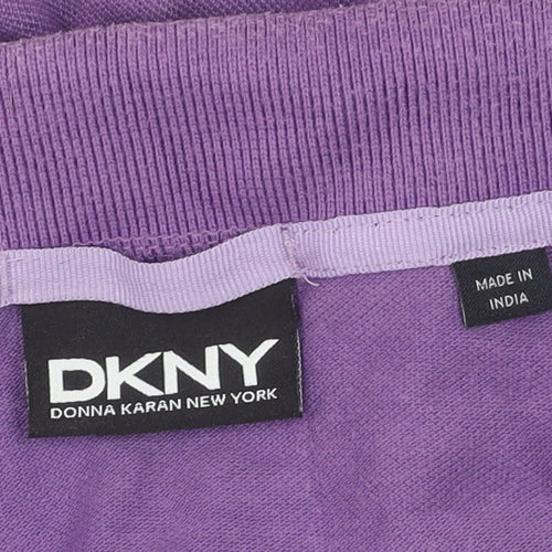 DKNY Men's Purple Polo Shirt Size L Collared Casual