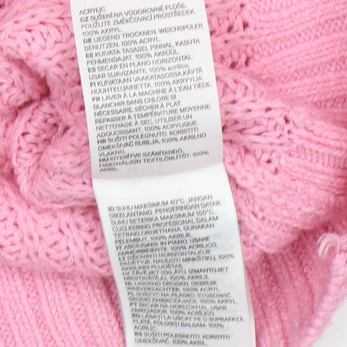 H&M Women’s Pink Mock Neck Pullover Jumper XS