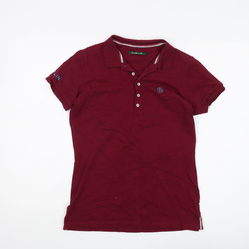 Dublin Unisex Red Polo Shirt S Short Sleeve Casual