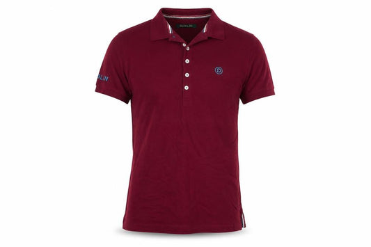 Front view of Dublin unisex red polo shirt s short sleeve casual