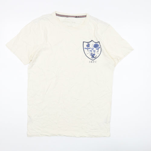 Joules Men's White Graphic Print Cotton T-Shirt S