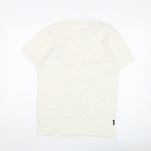 Joules Men's White Graphic Print Cotton T-Shirt S