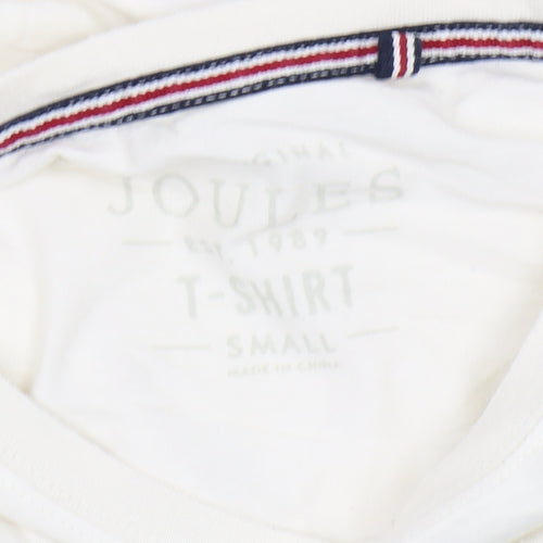 Joules Men's White Graphic Print Cotton T-Shirt S