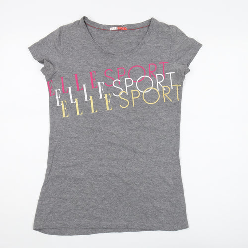ELLE Sport Women's Grey T-Shirt, Size 12, Casual Style