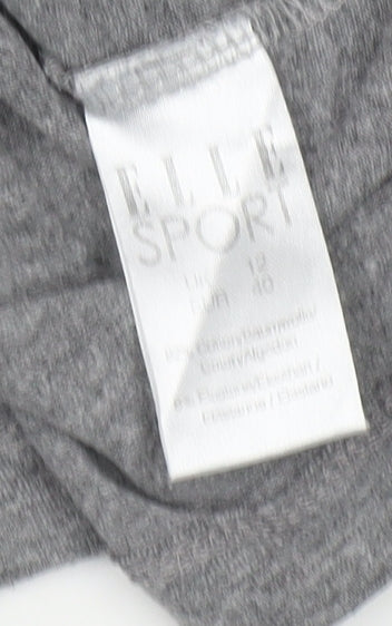 ELLE Sport Women's Grey T-Shirt, Size 12, Casual Style
