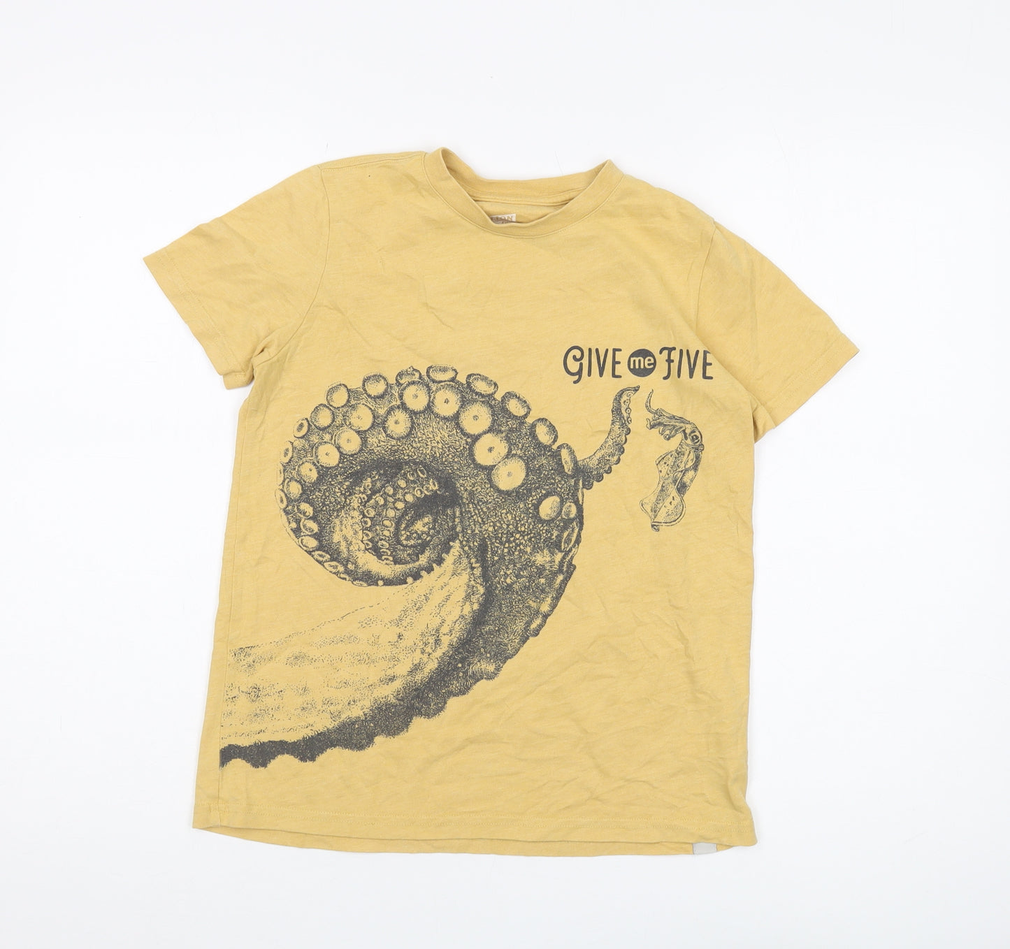 Fat Face Boys Yellow Graphic Print T-Shirt - Size 10-11 Years