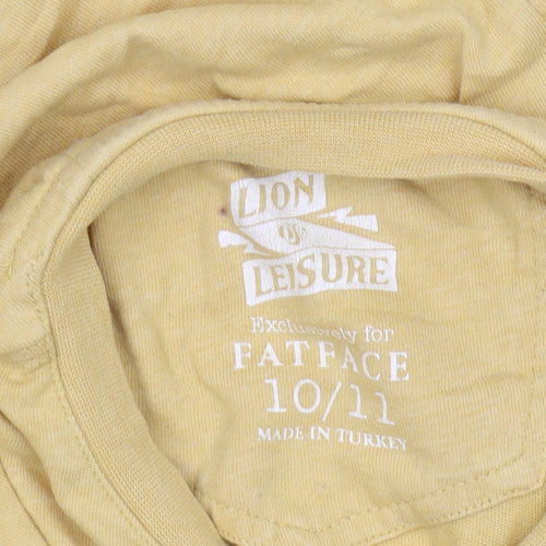 Fat Face Boys Yellow Graphic Print T-Shirt - Size 10-11 Years