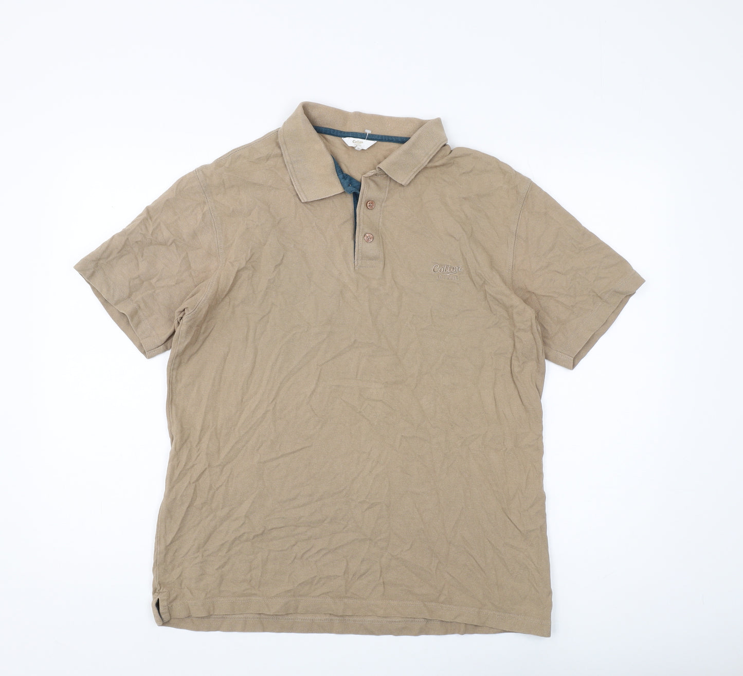 Cotton Traders Men's Beige Polo Shirt Size M