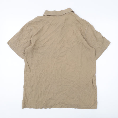 Cotton Traders Men's Beige Polo Shirt Size M