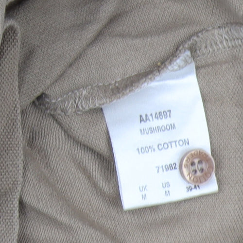 Cotton Traders Men's Beige Polo Shirt Size M