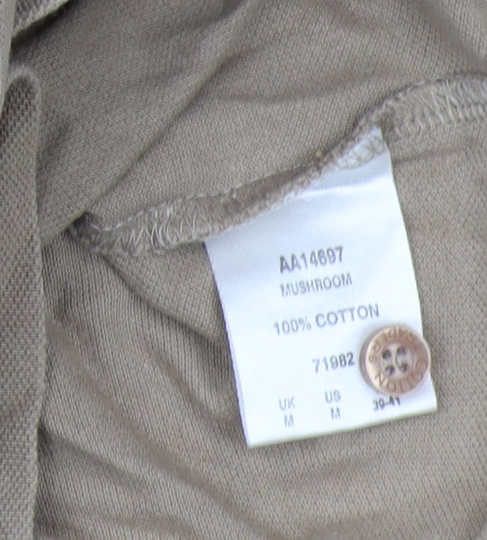 Cotton Traders Men's Beige Polo Shirt Size M