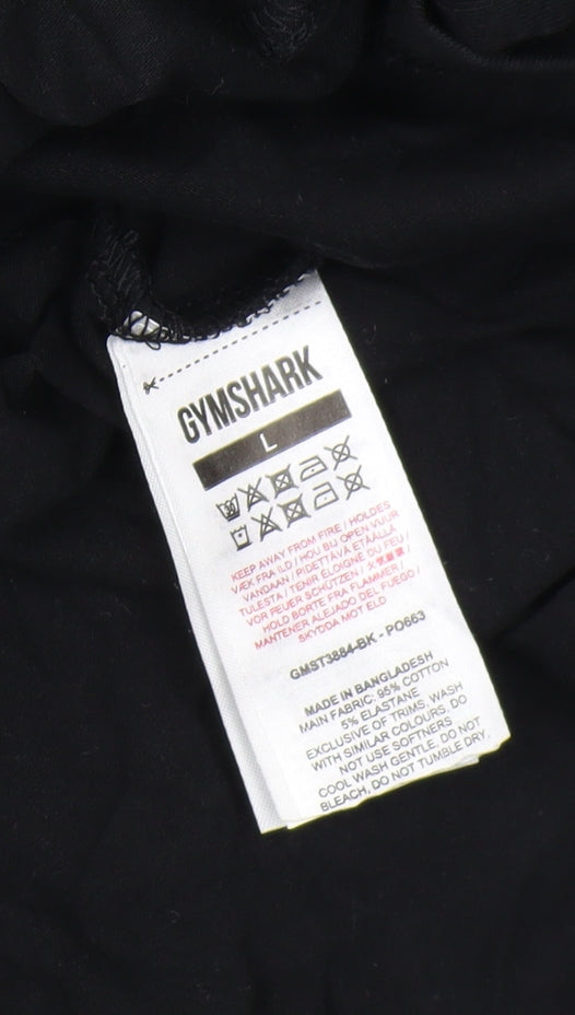 Gymshark Men's Black Graphic T-Shirt L