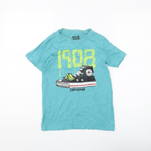 Converse Boys Blue Graphic Print T-Shirt, S, Summer Style