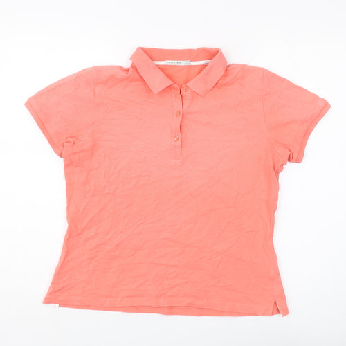 Green Lamb Women's Pink Polo UK 14, Cotton Blend, Summer