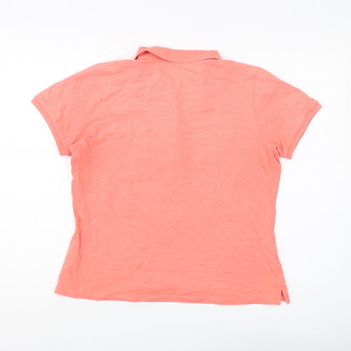 Green Lamb Women's Pink Polo UK 14, Cotton Blend, Summer