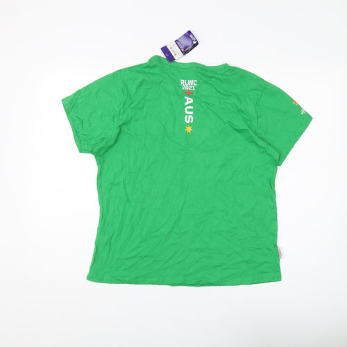 Rugby League World Cup 2021 Women's Green T-Shirt, 2XL
