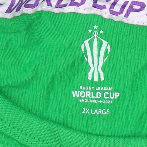 Rugby League World Cup 2021 Women's Green T-Shirt, 2XL