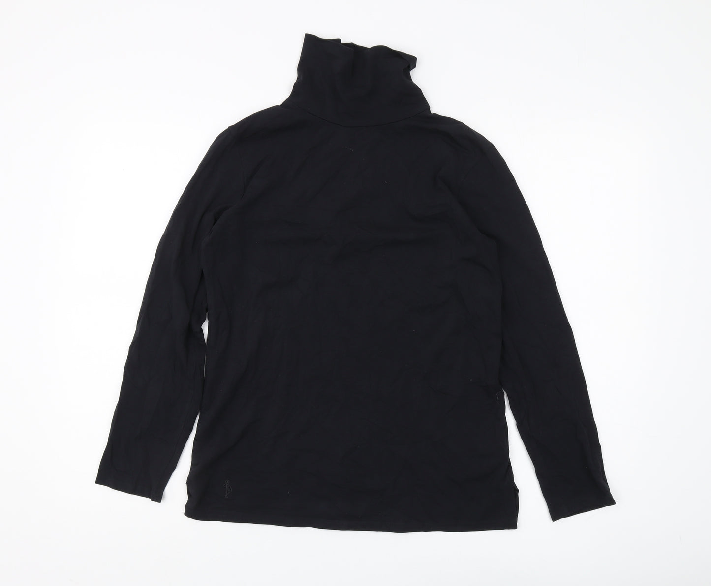Glenmuir Unisex Black Roll Neck Cotton Top M