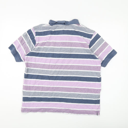 James Pringle Men's Multicoloured Striped Polo M