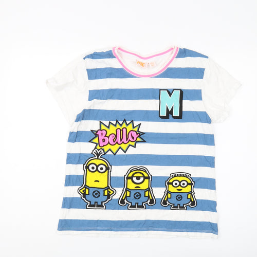 Despicable Me Teens Striped T-Shirt, Size L, Cartoon Themed