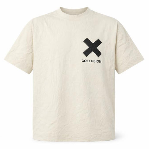 COLLUSION Men's Beige Cotton Crew Neck T-Shirt M