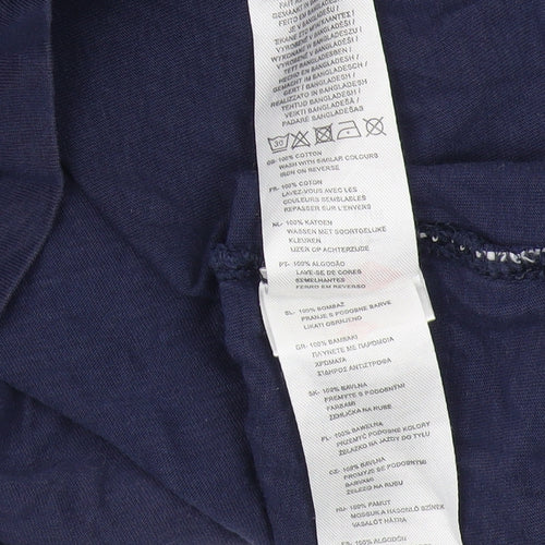 Lee Cooper Men's Blue Short Sleeve T-Shirt, Size L