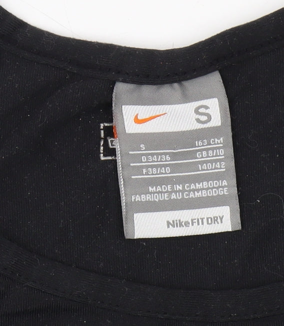 Nike Women's Black Tank Top S, Moisture Wicking, Activewear