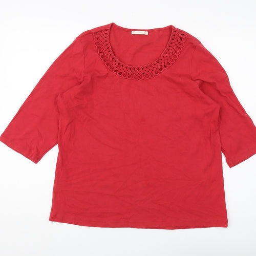 Marks and Spencer Women's Red Top, Size 16