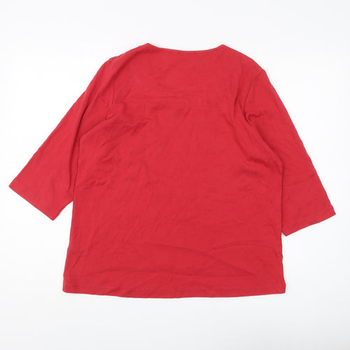 Marks and Spencer Women's Red Top, Size 16