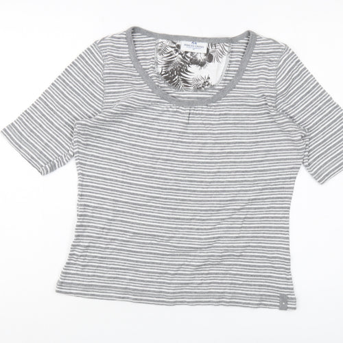 Princess Cruises Women's Grey Striped T-Shirt, M