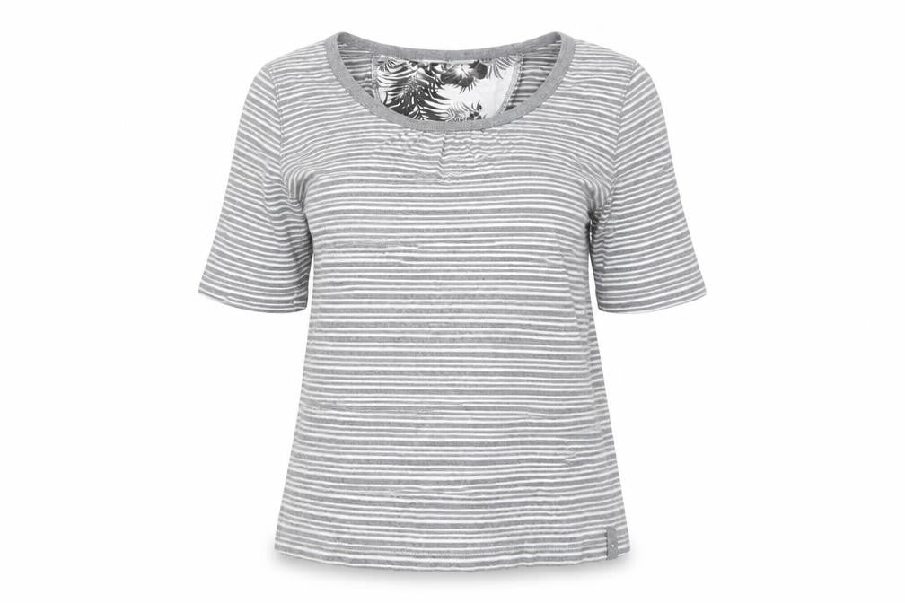 Princess Cruises Women's Grey Striped T-Shirt, M