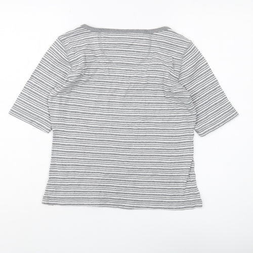 Princess Cruises Women's Grey Striped T-Shirt, M