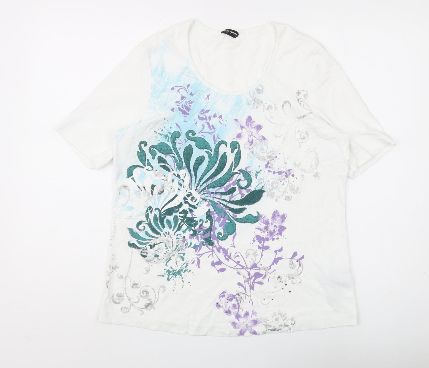 Gerry Weber Women's Multicoloured Floral T-Shirt Size 16