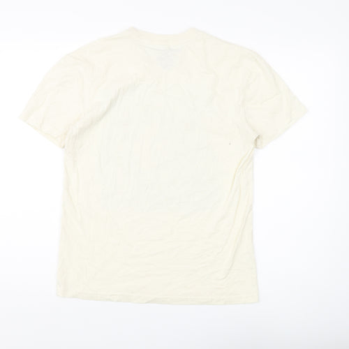 Janis Joplin Beige Unisex T-Shirt in Small - Music Theme
